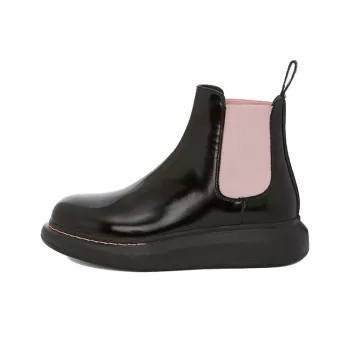 Alexander McQueen Hybrid Chelsea Boot Black Sugar Pink Women's