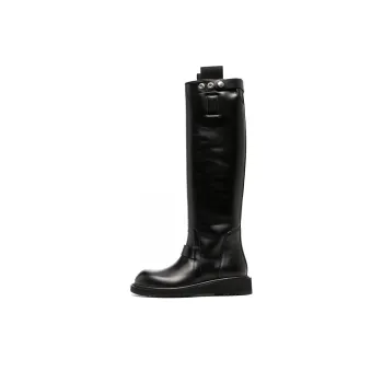 RICK OWENS/RO Knee High Boots 3.5cm Women's Black