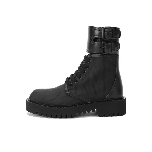Valentino Campsite Combat Boot 'VLTN Times   Black'