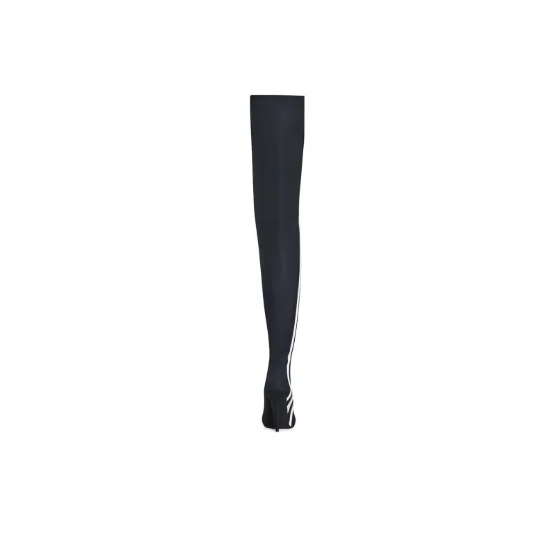 Balenciaga X Adidas Knife Over The Knee Boots 'Black White' Women's-3