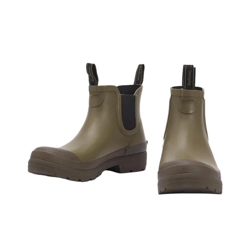BARBOUR Storm Chelsea Boots 3.5cm Men's Green-3