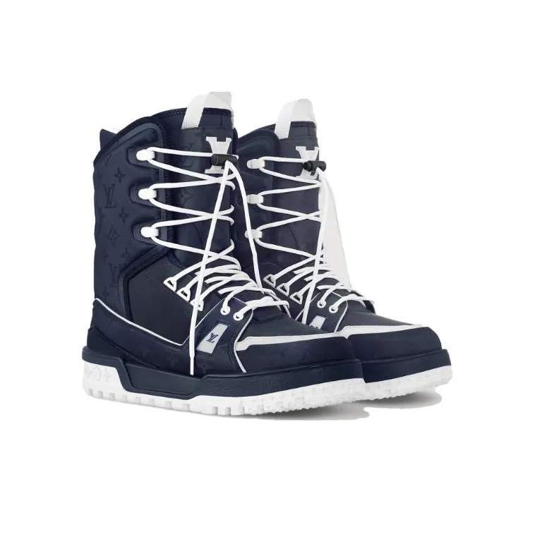 LOUIS VUITTON LV Trainer Snow Boot Marine Blue-2