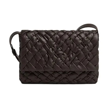 Bottega Veneta Intrecciato Calfskin Messenger Bag, Crossbody Bag, Shoulder Bag Men's Gummy
