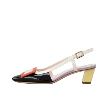 Roger Vivier Covered Buckle Slingback Pumps