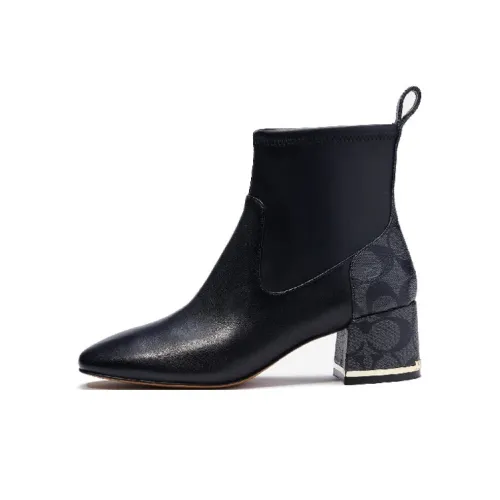 COACH Nala Short Chelsea Boots 5cm Women's Black
