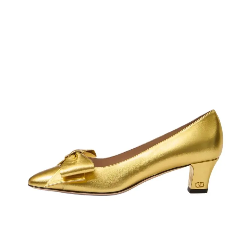Valentino BOWOW Spool Heel High Heels 4.5cm Women's Yellow-0