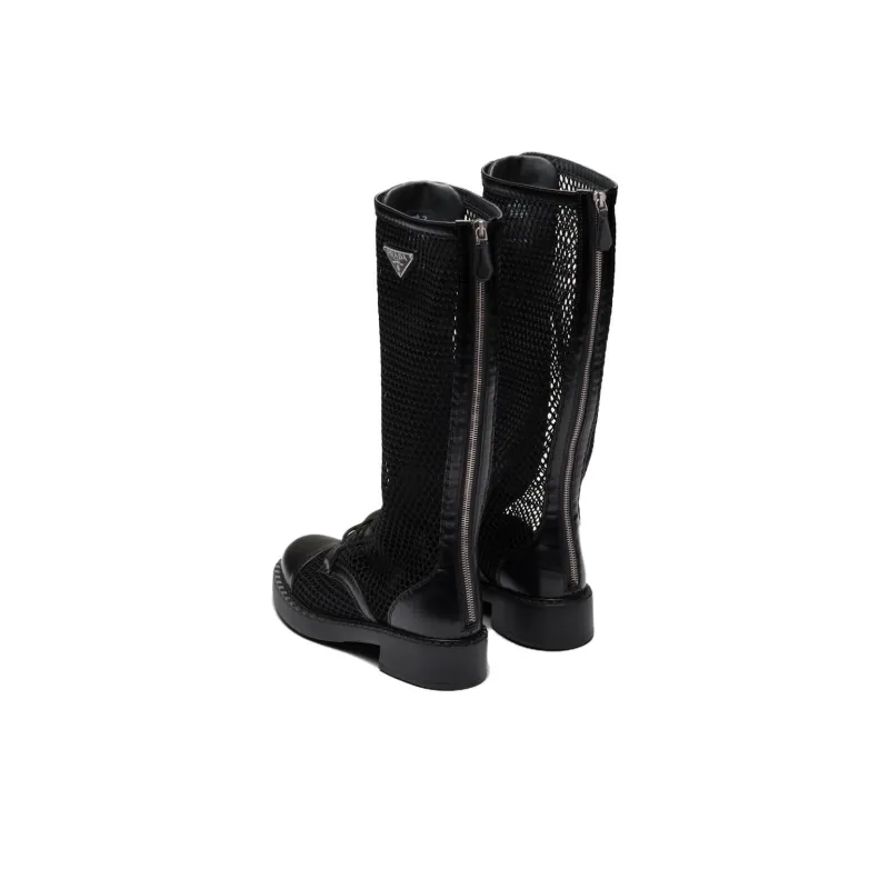 PRADA Knee high Boots Women's Black-4