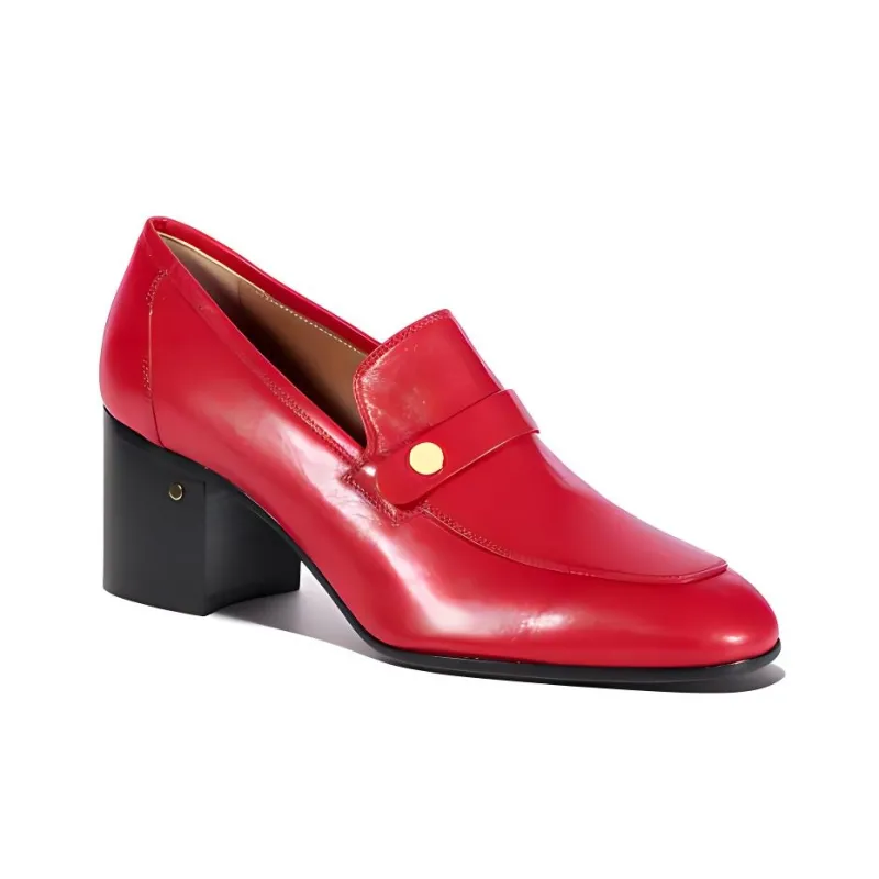 Laurence Dacade Chunky Heel High Heels 7cm Women's Red-2