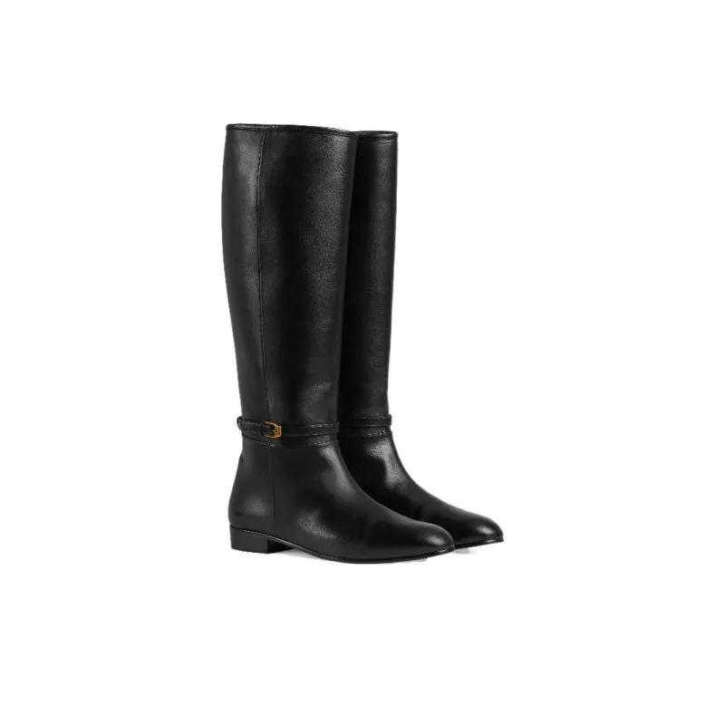 GUCCI Knee-high Leather Boots-2