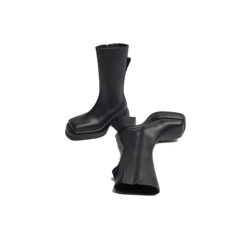MIISTA Ankle Boots 8cm Women's Black-2
