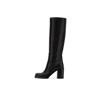 PRADA 90mm Knee-high Leather Boots