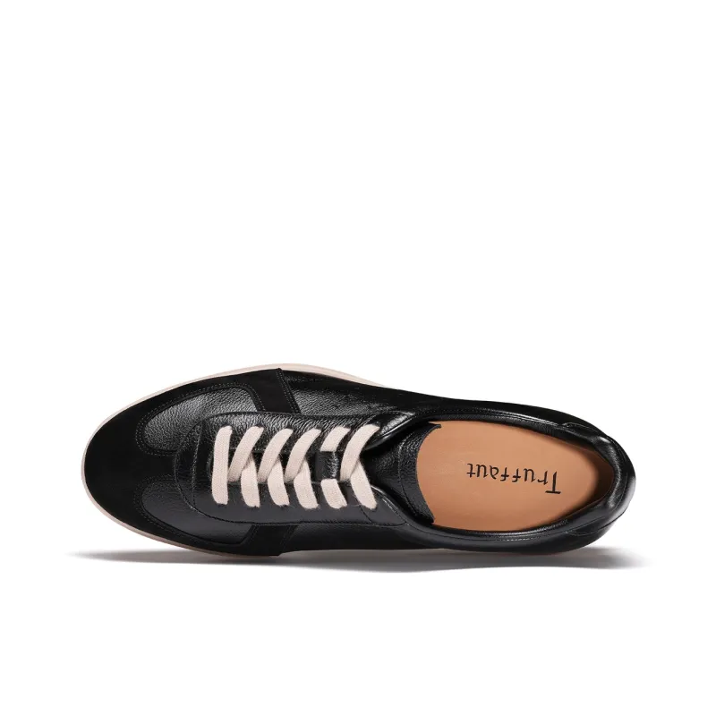 TRUFFAUT Soft Sole German Army Trainers Low Top Casual Shoes Men's-3
