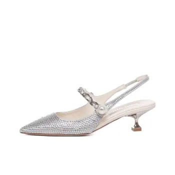 MIU MIU Slim Heel High Heels 3cm Women's Silver
