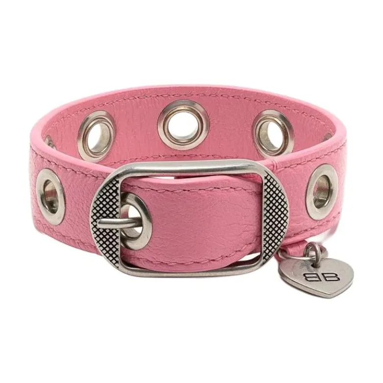 Balenciaga Sheepskin Wristbands Women's Pink-4