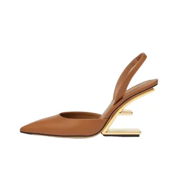 FENDI Irregular Heel High Heels Women's Brown
