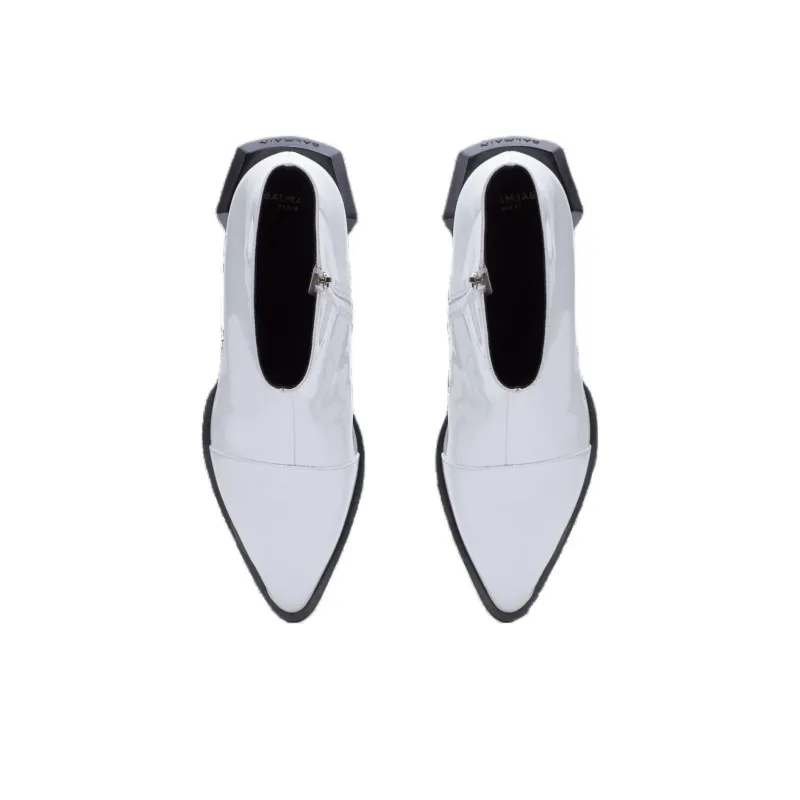BALMAIN Billy Patent-leather Ankle Boots-4