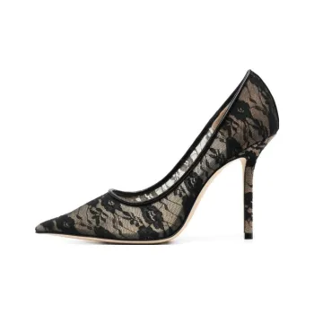 Jimmy Choo Slim Heel High Heels 10cm Women's Black Yellow
