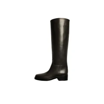 CHANEL Knee high Boots Women's Black