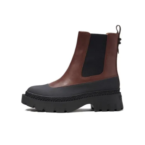 COACH Short Chelsea Boots Women's Dark Brown