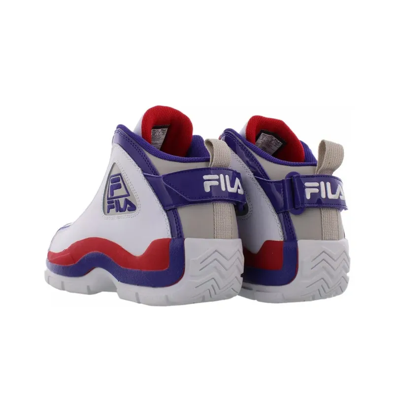 FILA Grant Hill 2 Anti Slip Wear Resistant Mid Top Basketball Shoes Men's White Purple-2