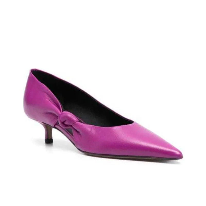 NEOUS Knot-detail Leather Pumps-2