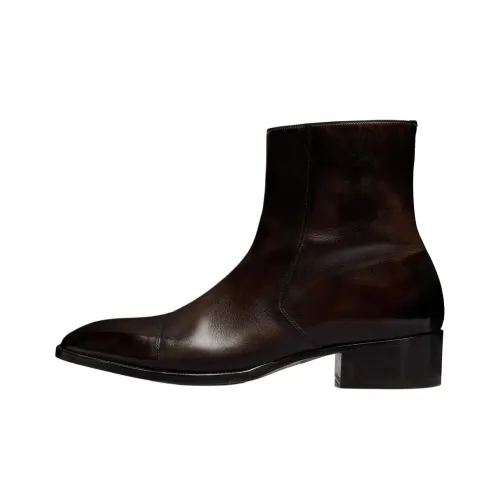 TOM FORD Hainaut Ankle Boots 3.7cm Men's Dark Brown