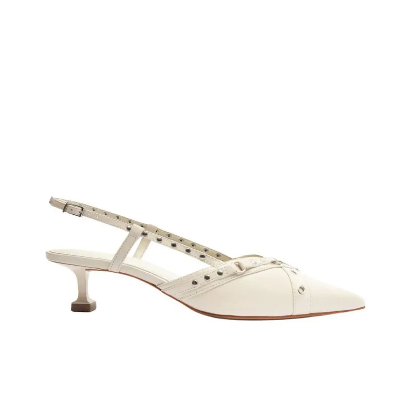 Schutz Venezia Slim Heel High Heels 4.5cm Women's White-1