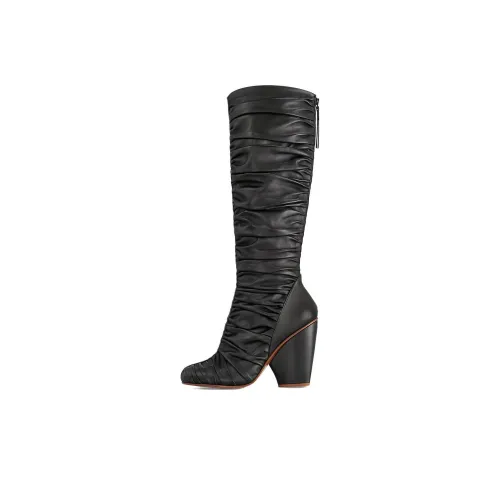 LOUIS VUITTON Knee-high Boots 10cm Women's Black