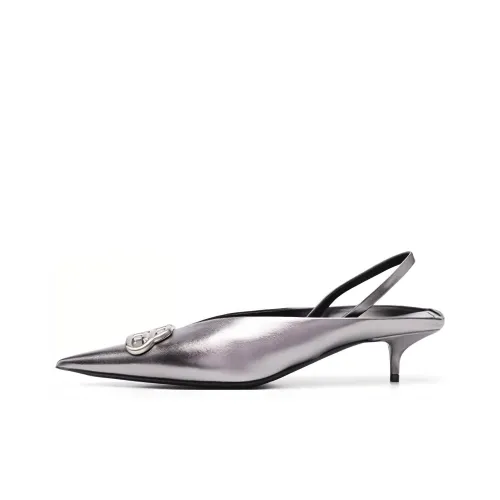 Balenciaga Knife Cone Heel High Heels Women's Silver