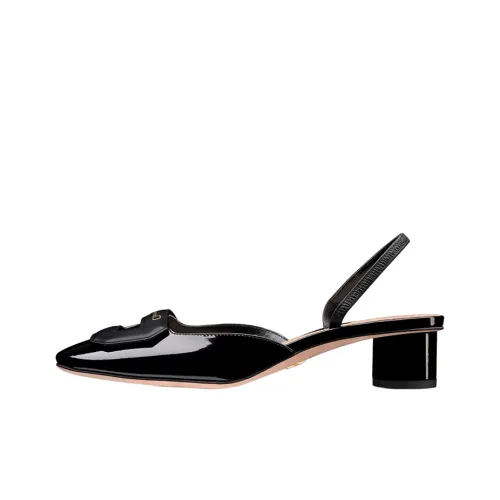 DIOR Block Heel High Heels 3.5cm Women's Black