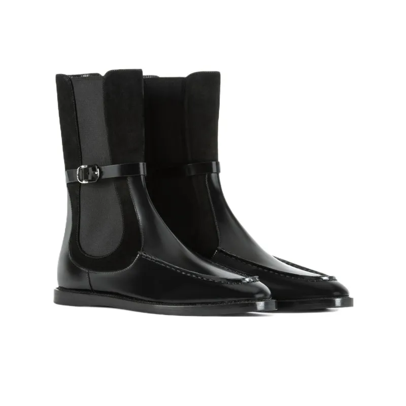EMPORIO ARMANI Short Chelsea Boots Women's Black-1
