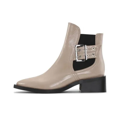 GANNI Feminine 50mm Buckle Chelsea Boots