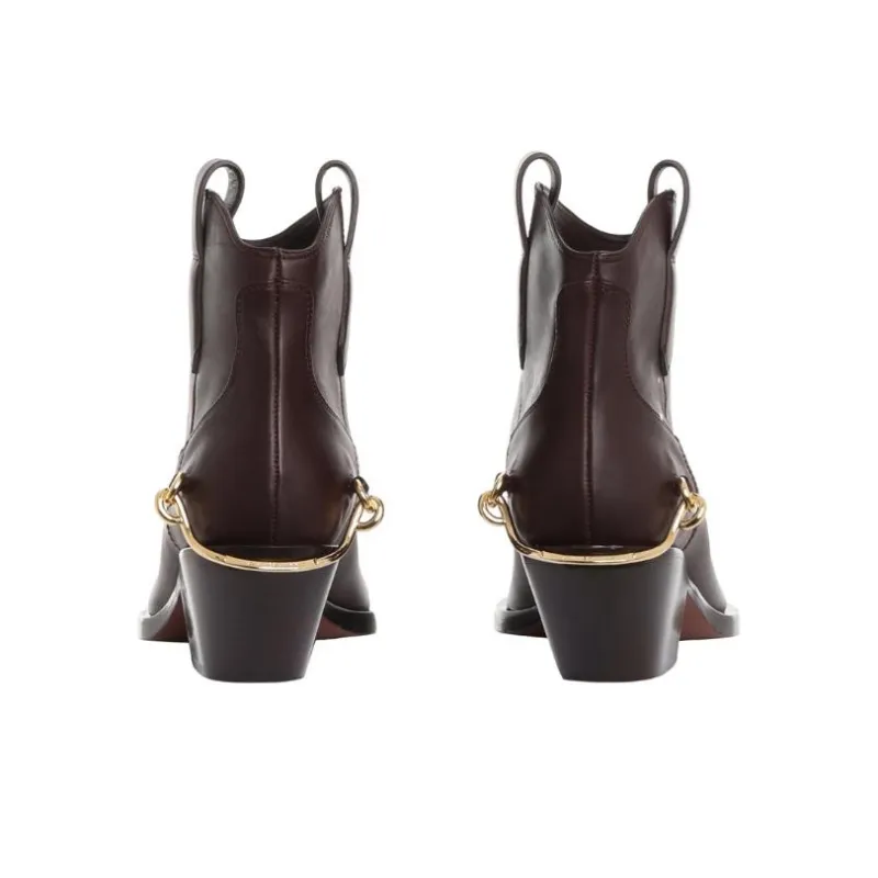 Zimmermann Duncan Ankle Boots 4.5cm Women's Burgundy-3