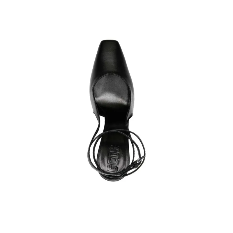 GCDS 120mm Slingback Leather Pumps-4