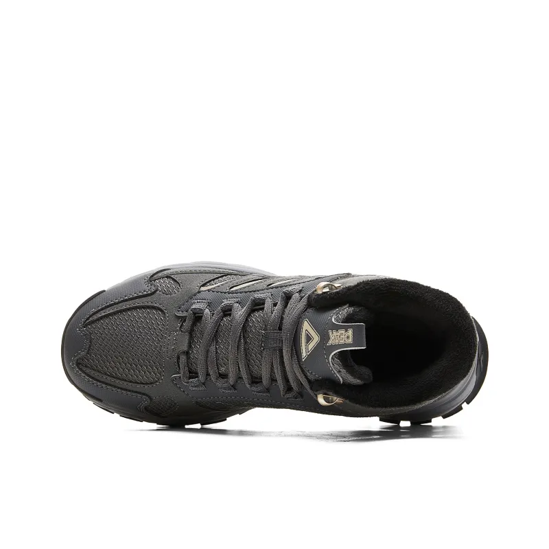 PEAK Anti Slip And Wear Resistant Rebound High Top Casual Shoes Women's Dark Gray-4