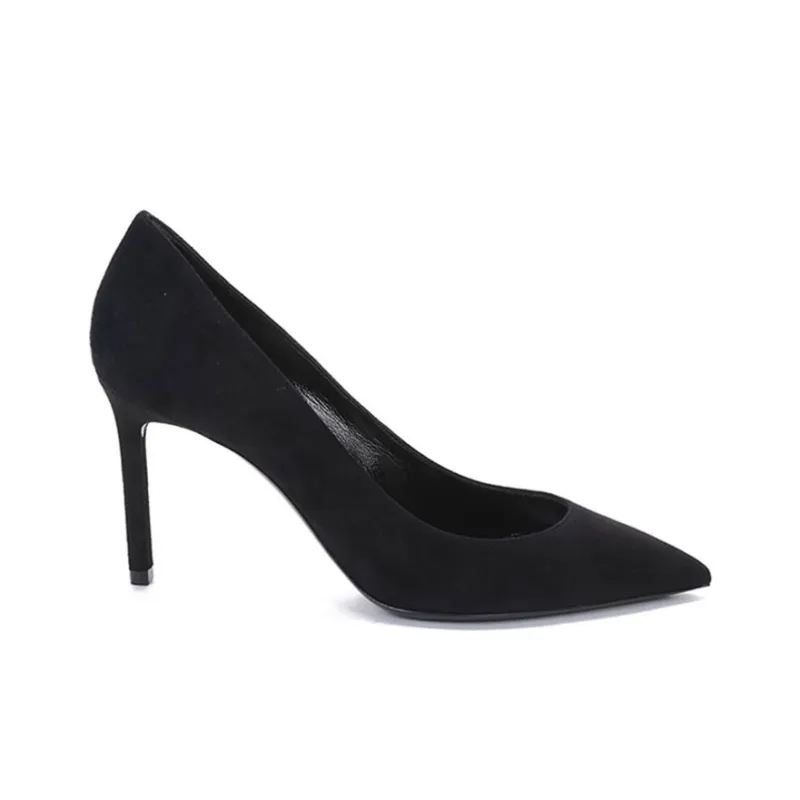 SAINT LAURENT Anja Slim Heel High Heels Women's Black-1