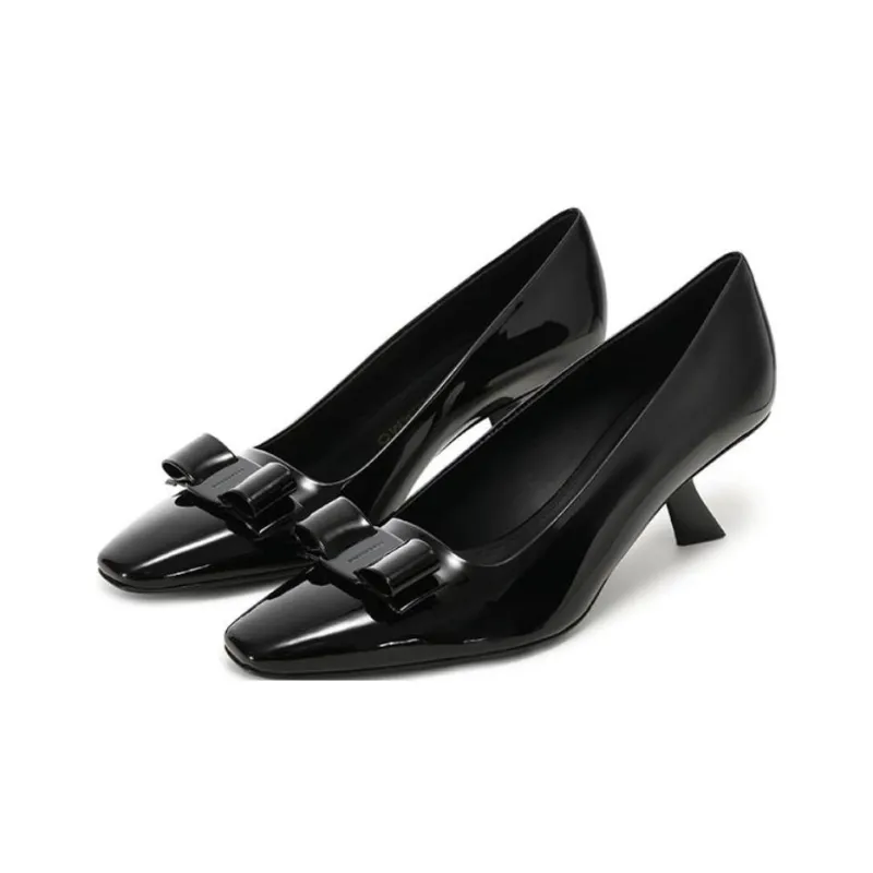 FERRAGAMO Slim Heel High Heels 5.5cm Women's Black-2