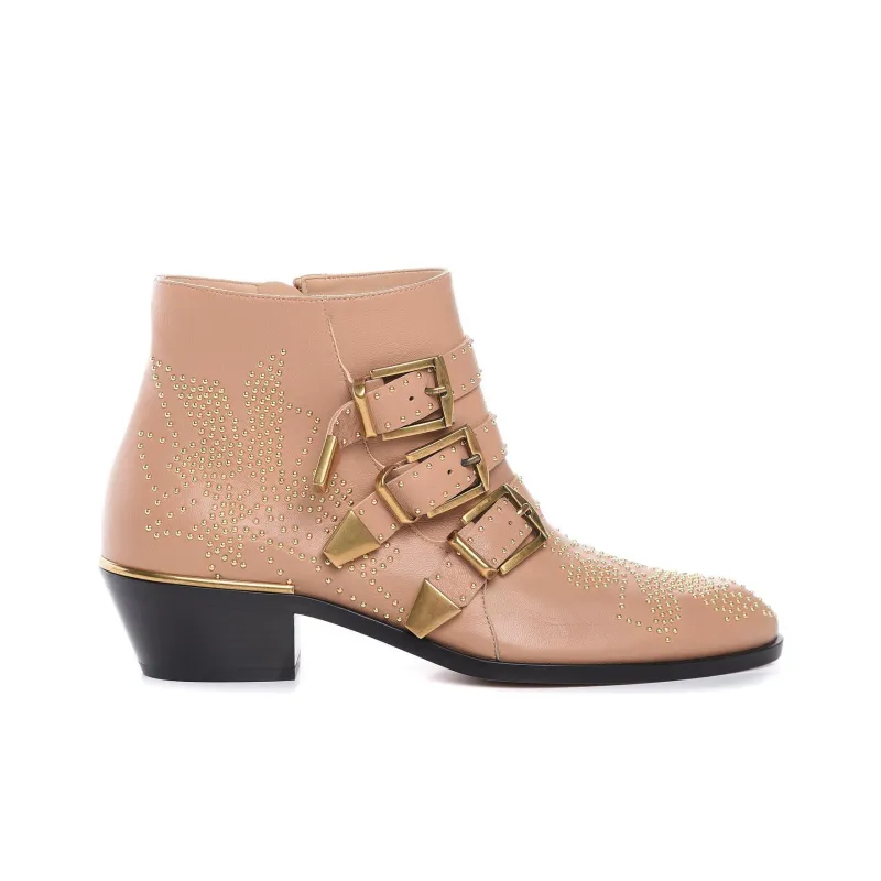 Chloe Susanna Ankle Boots Women's Pink-1