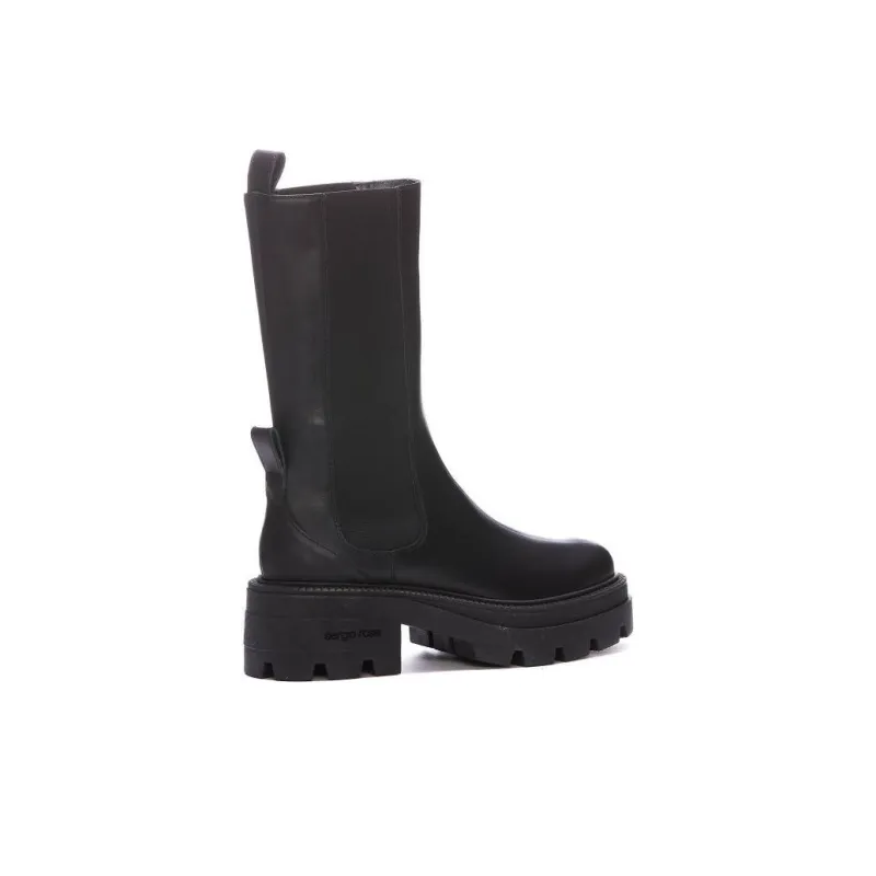 SERGIO ROSSI Chunky-soled Leather Boots-3