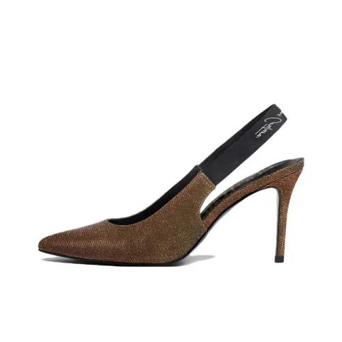 VERSACE JEANS Slim Heel High Heels 8.5cm Women's Gold