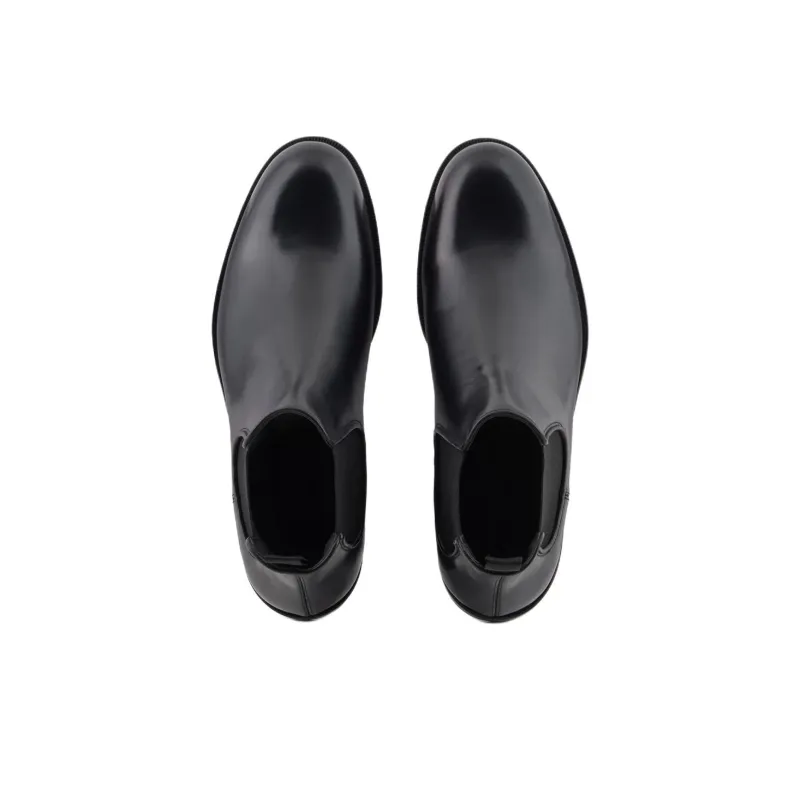 GIORGIO ARMANI Antique effect Short Chelsea Boots Men's Black-3