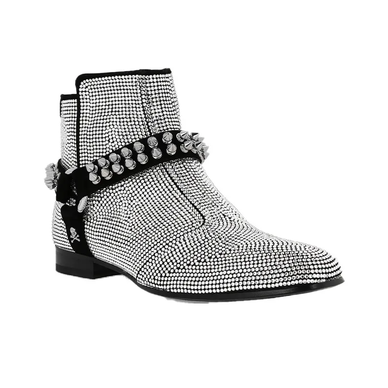PHILIPP PLEIN Casual Ankle Boots Men's White-2
