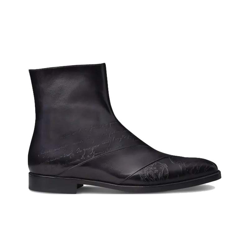 BERLUTI Demesure Scritto Ankle Boots Men's Black-1