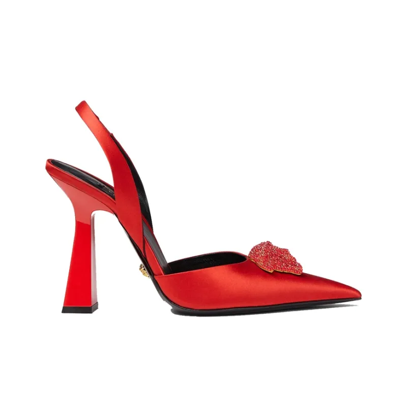 VERSACE High Heels Women's Low-Top Red-1