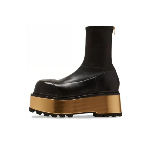 BALMAIN Metallic-platform Detail Boots