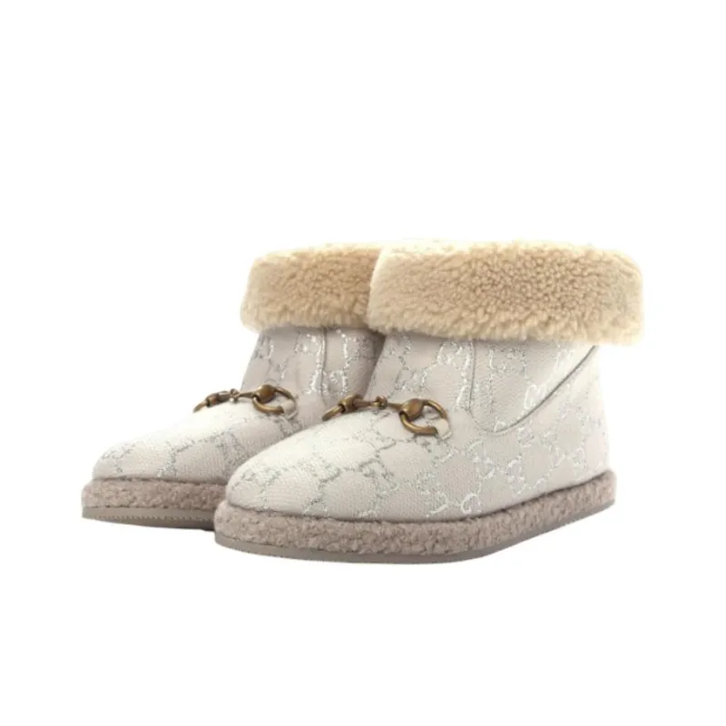 GUCCI Ankle Boots Women's Ivory White-1