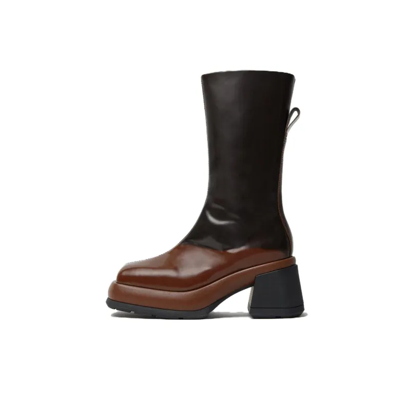 MIISTA Cassia Ankle Boots 8cm Women's Dark Brown-0