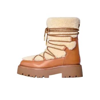 CELINE Bulky Ankle Boots Women's Tan