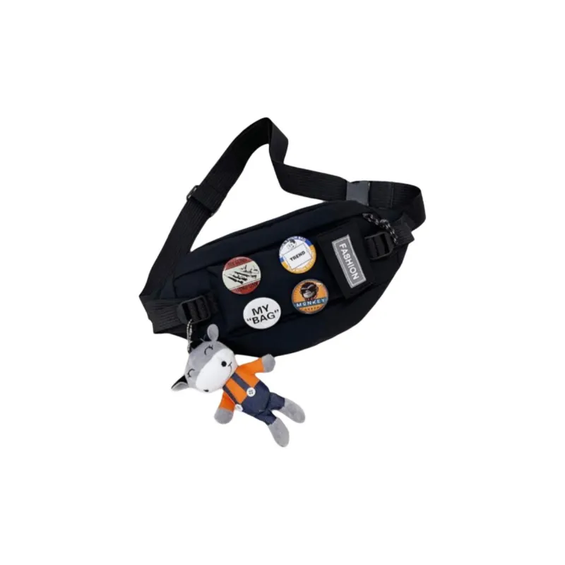 Worm's Home Nylon Fabric Sling Bag Regular Unisex Multicolor-7