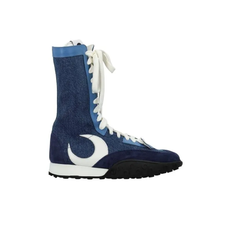 Marine Serre High Moon Denim Sneakers-1
